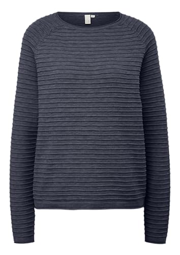 QS Pullover mit Strukturmuster aus Viskosemix tiefblau L QS Pullover mit Strukturmuster aus Viskosemix tiefblau L von QS