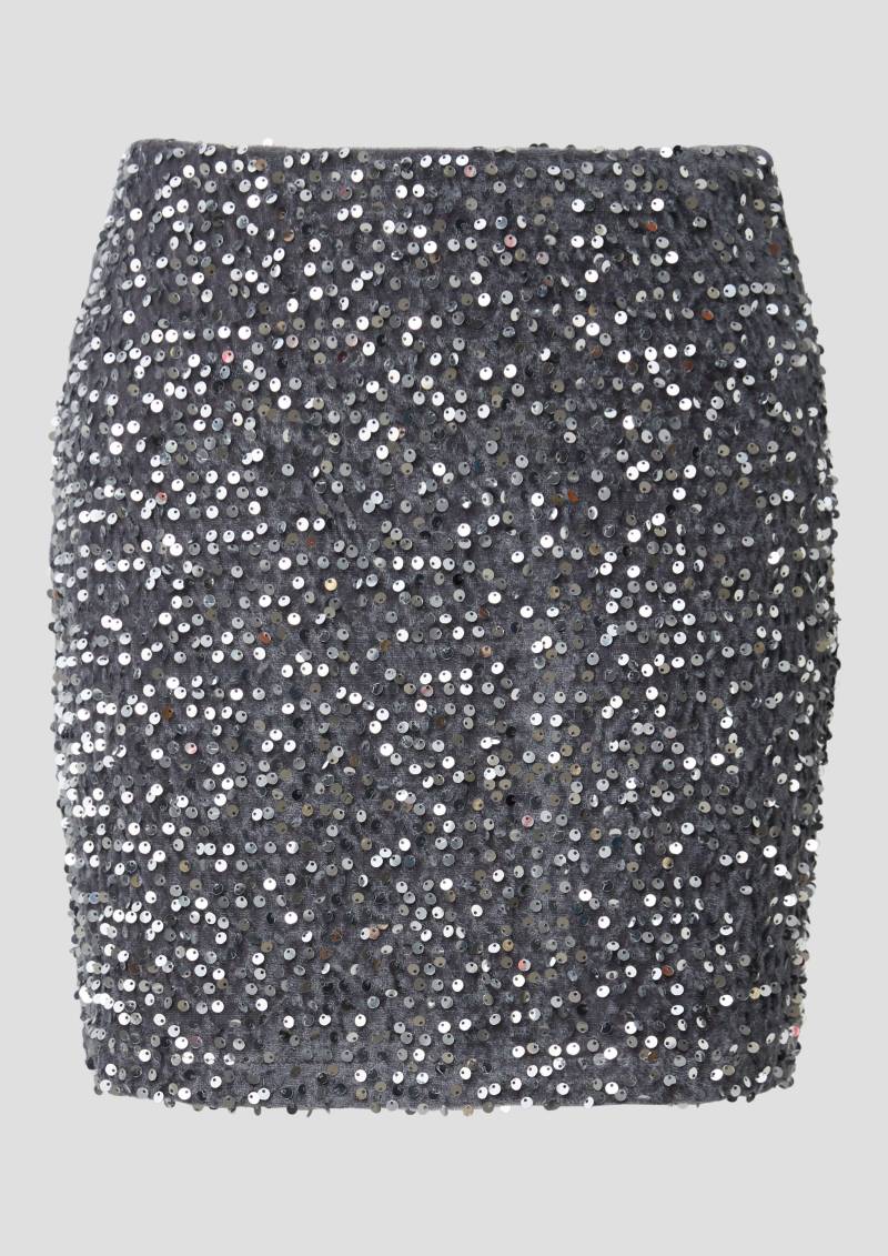 QS - QS x Vanessa Mai | Paillettenrock, Damen, silber von QS