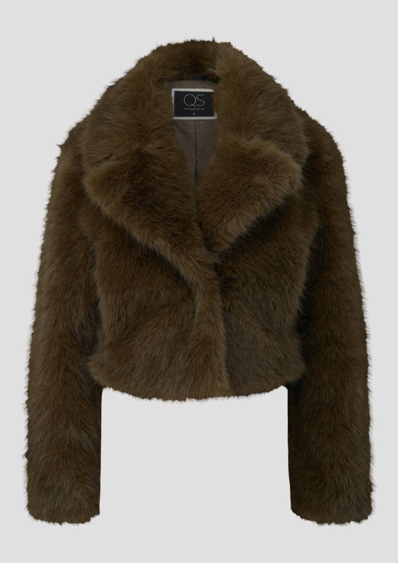 QS - QS x Vanessa Mai | Jacke in Felloptik, Damen, braun von QS