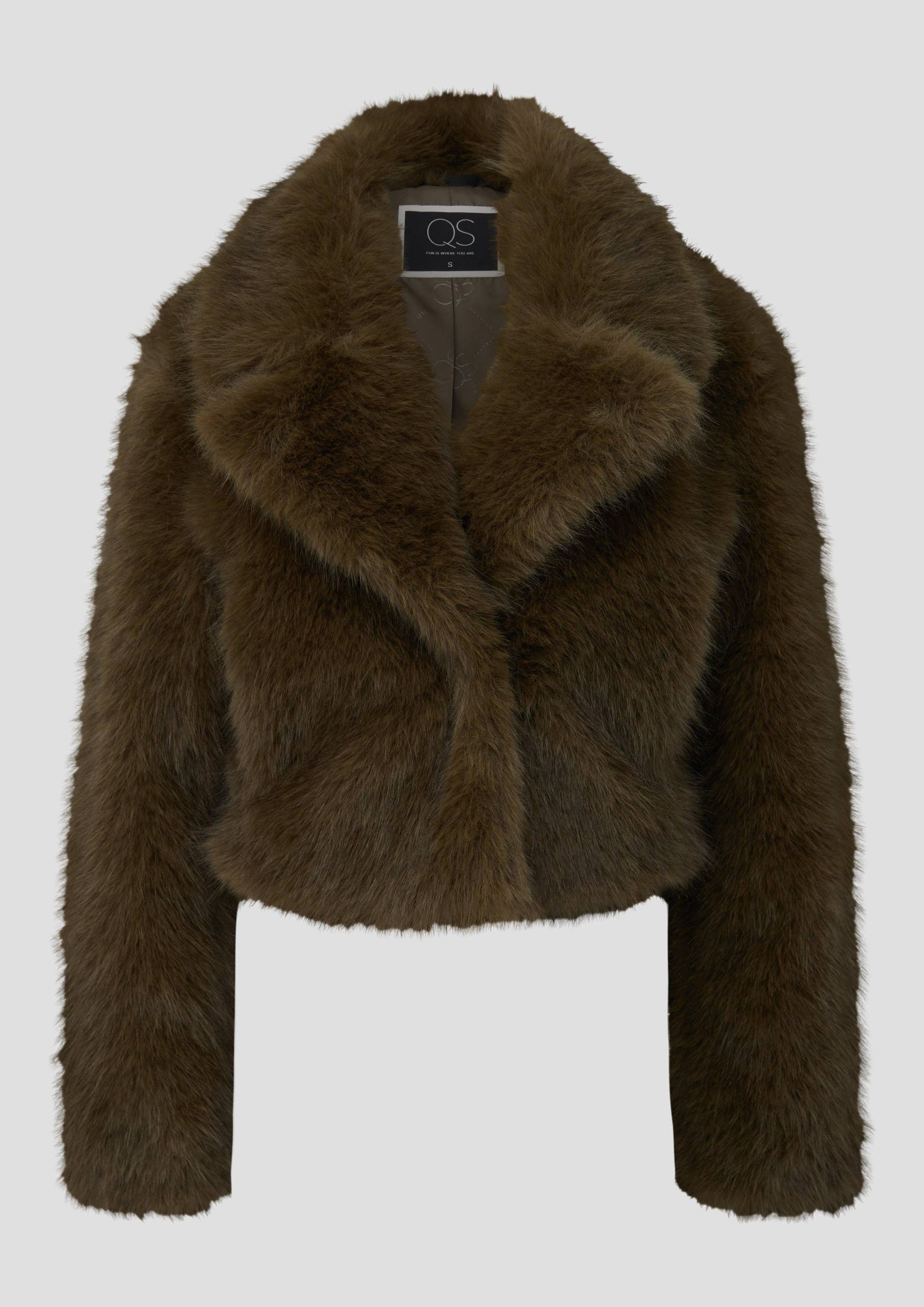 QS - QS x Vanessa Mai | Jacke in Felloptik, Damen, braun von QS