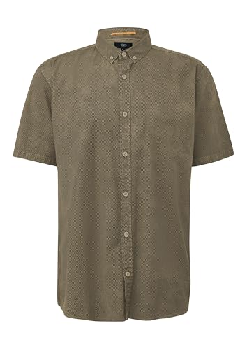 QS Regular Fit: Gewaschenes Hemd mit All-Over-Print grün XL von QS