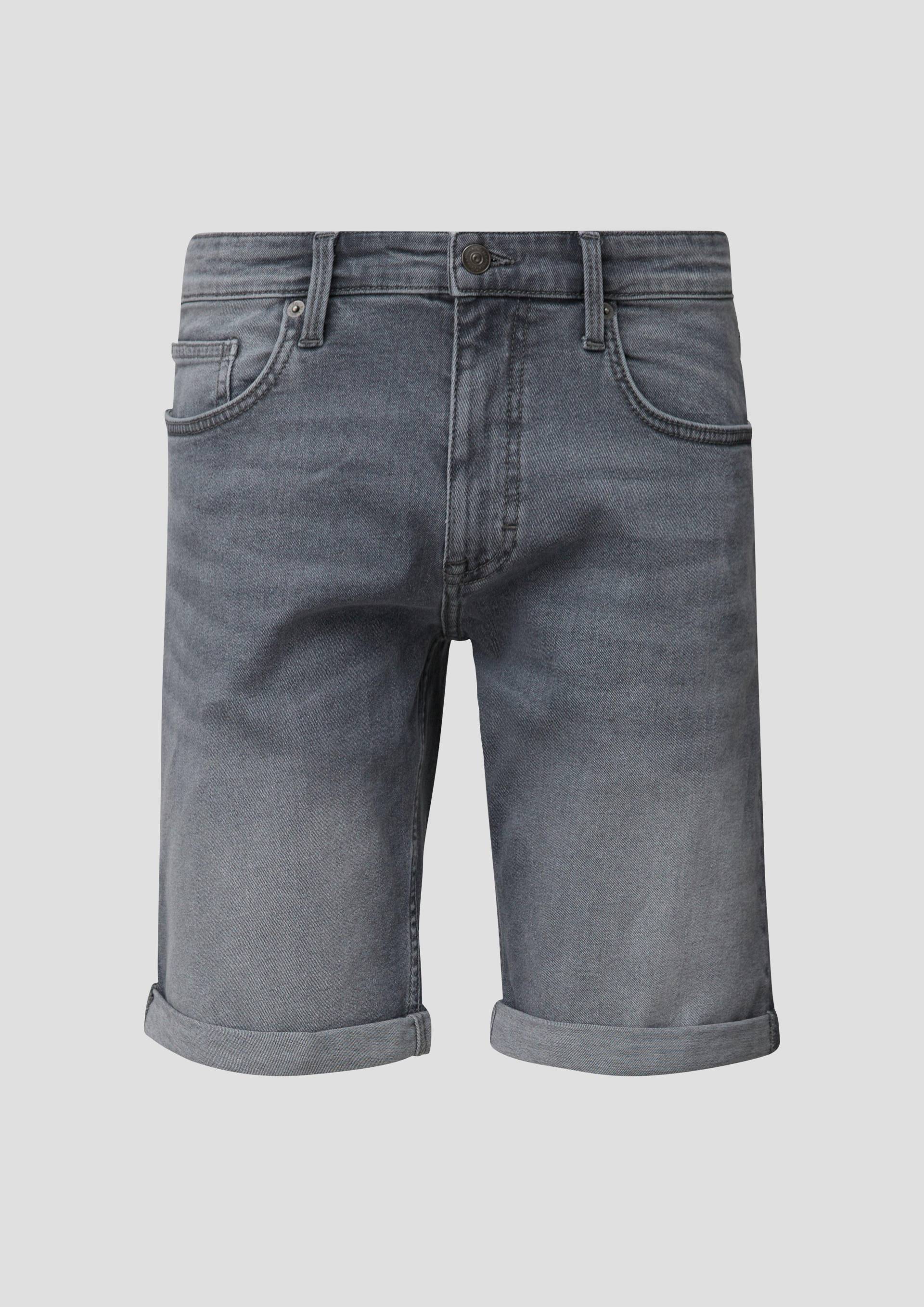 QS - Regular: Shorts im Denim-Look, Herren, grau von QS