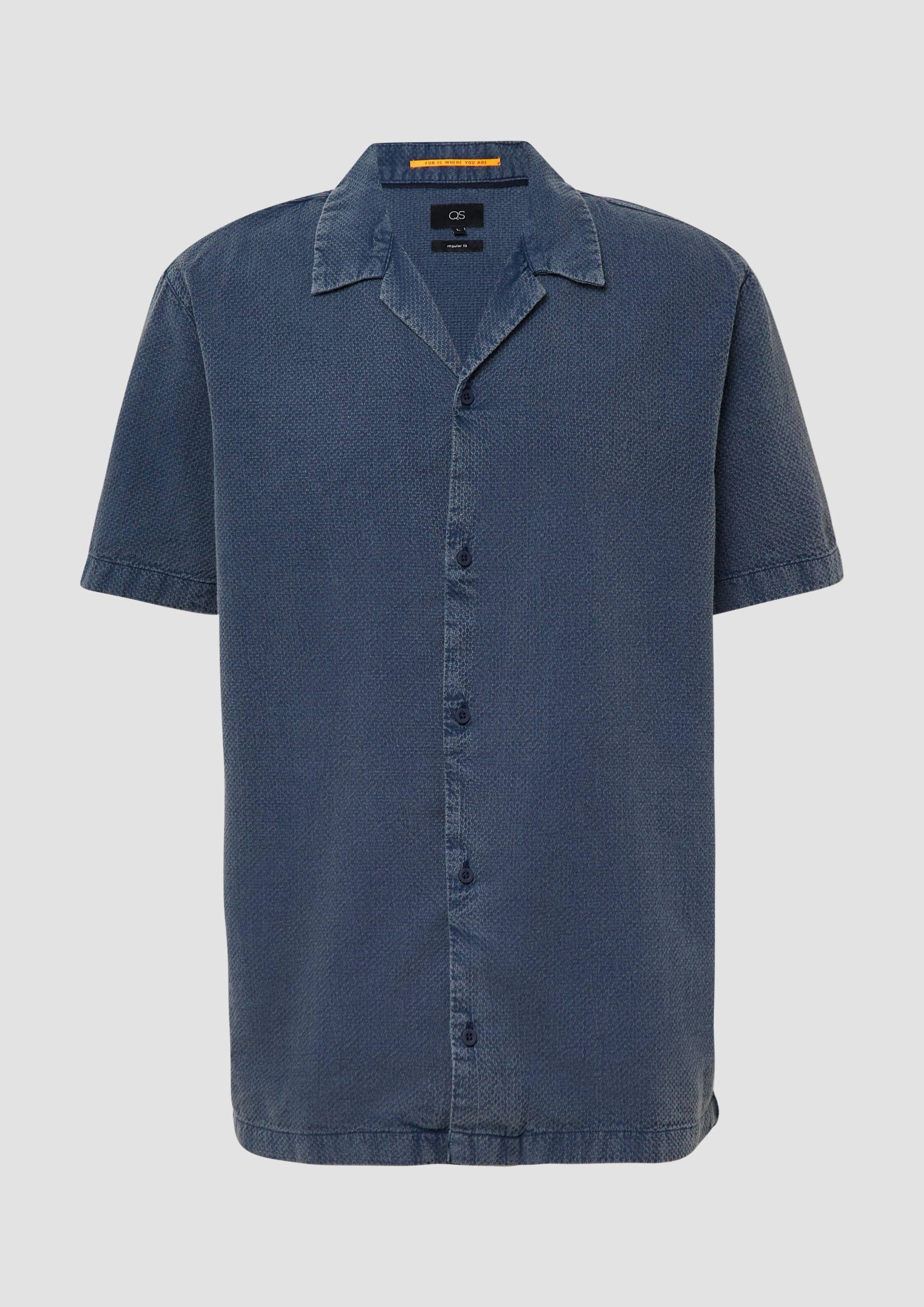 QS - Resort Fit: Gewaschenes Hemd aus Strukturware, Herren, blau QS - Resort Fit: Gewaschenes Hemd aus Strukturware, Herren, blau von QS