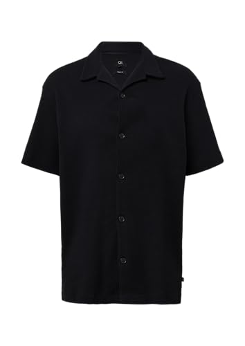 QS Resort Fit: Hemd aus Waffelpiqué schwarz XXL von QS