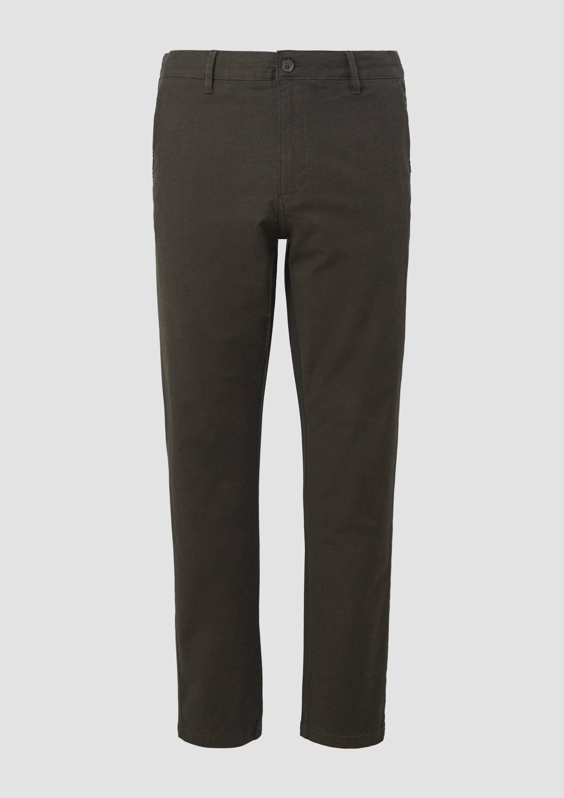 QS - Rick: Chinohose im Slim Fit aus zweifarbiger Ware, Herren, Grün QS - Rick: Chinohose im Slim Fit aus zweifarbiger Ware, Herren, Grün von QS
