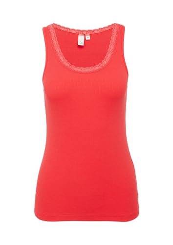 QS Ripptop mit Spitze am Ausschitt rot M von QS