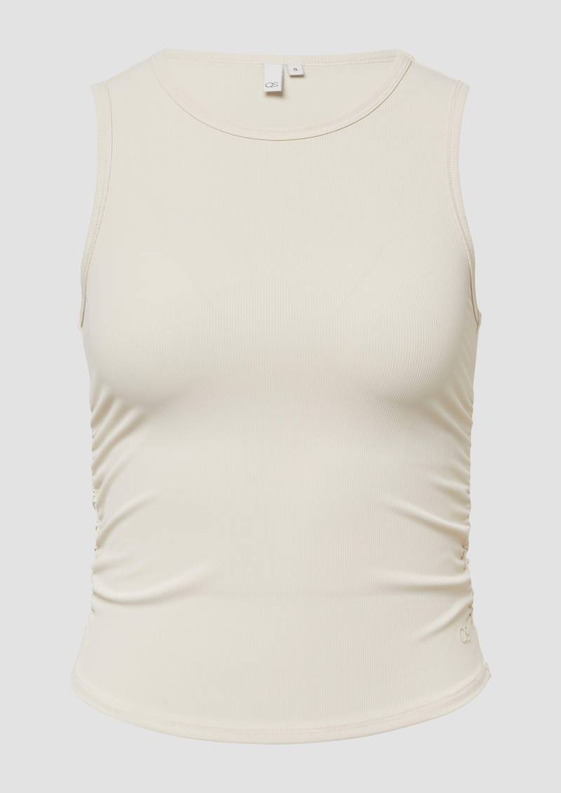 QS - Ripptop mit seitlicher Raffung | QS x Vanessa Mai, Damen, creme QS - Ripptop mit seitlicher Raffung | QS x Vanessa Mai, Damen, creme von QS