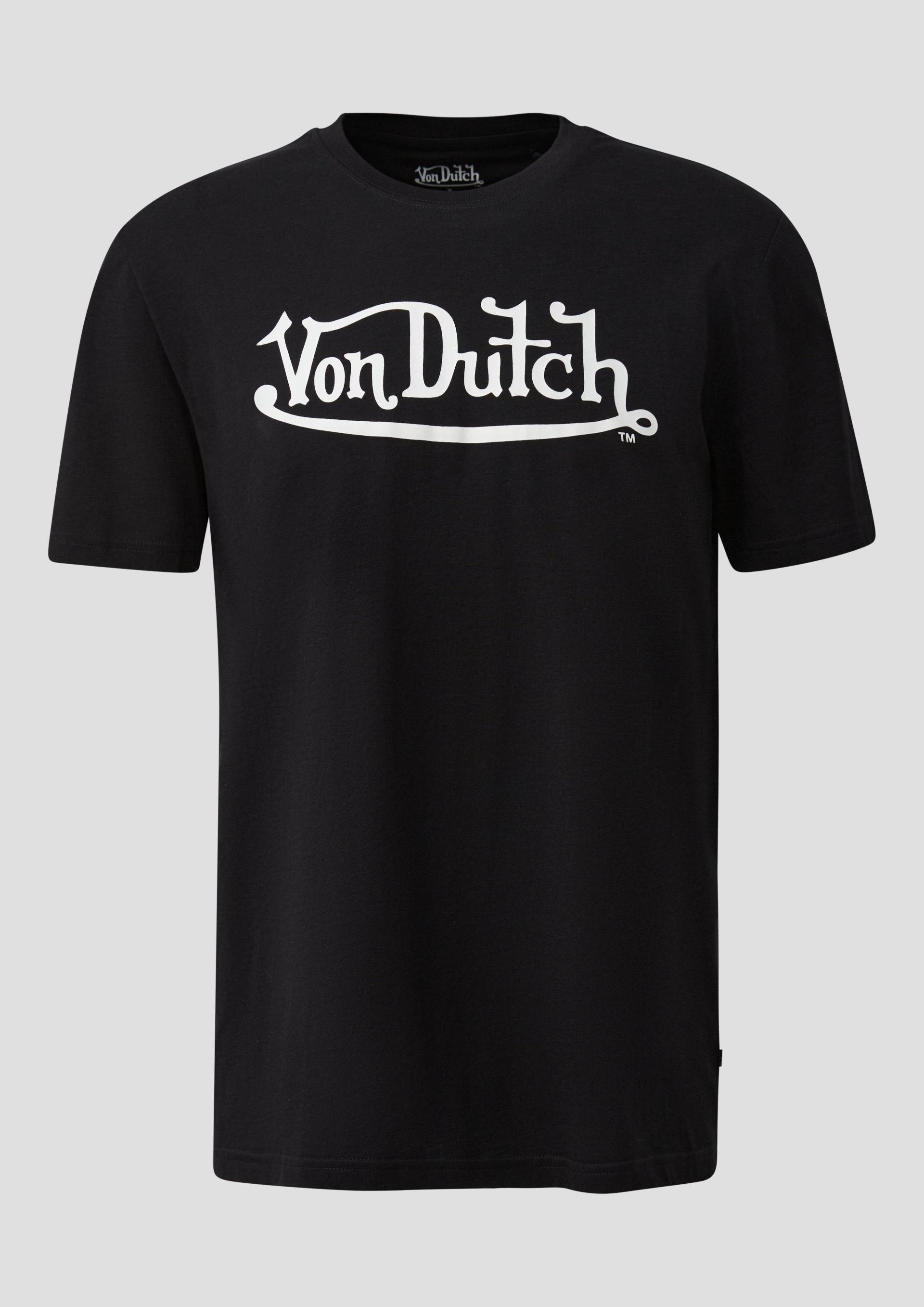 QS - Rundhals T-Shirt mit Frontdruck | QS x Von Dutch, Herren, schwarz QS - Rundhals T-Shirt mit Frontdruck | QS x Von Dutch, Herren, schwarz von QS