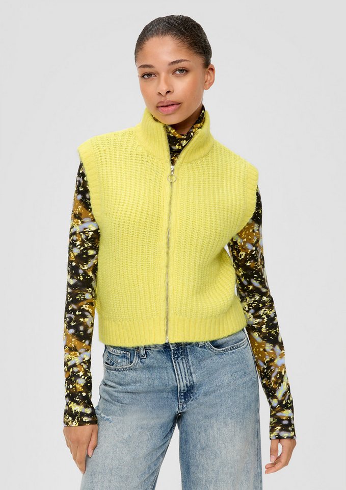 QS Rundhalspullover Strickpullunder Strickpullunder aus Wollmix von QS