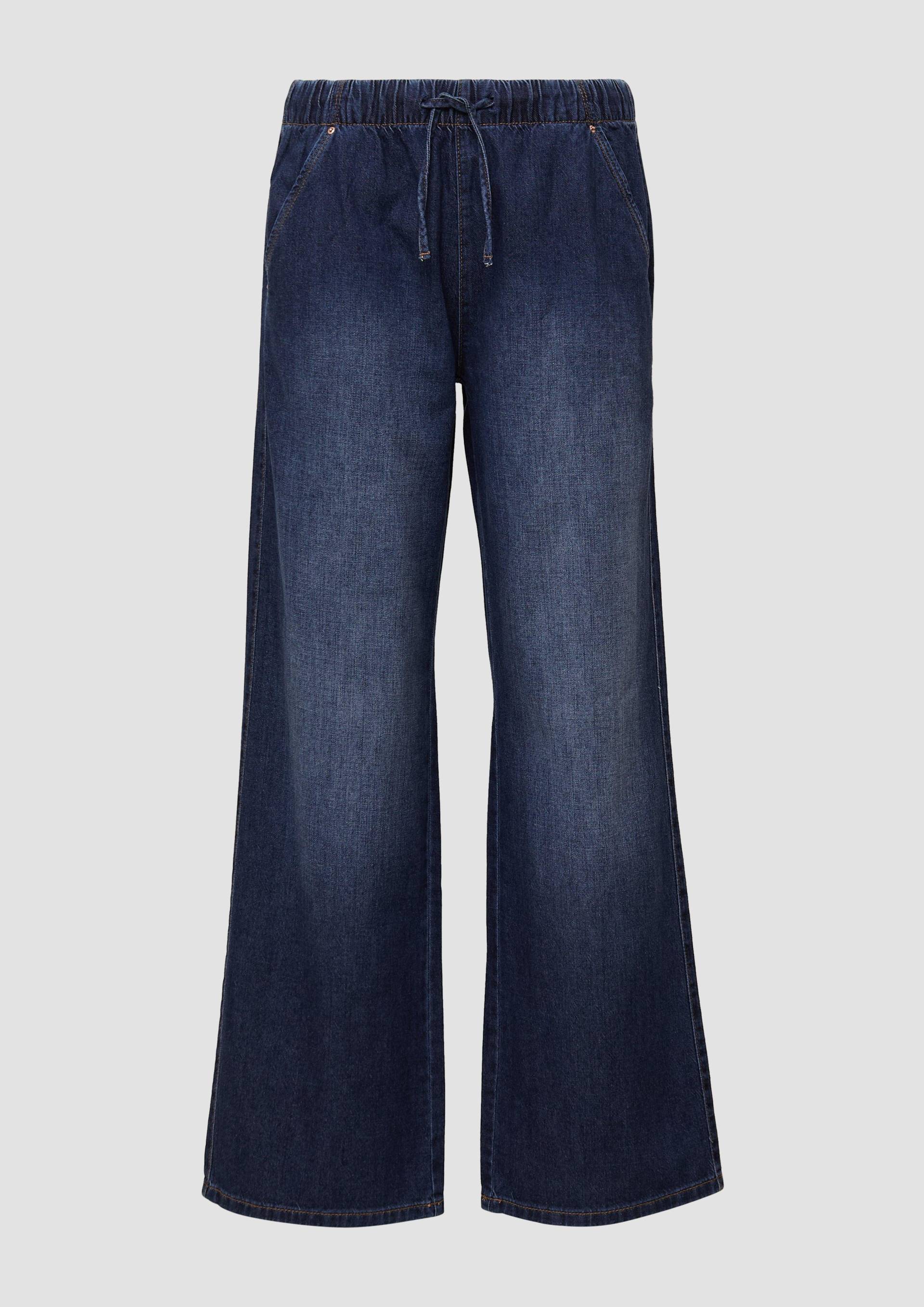 QS - Jeans / Comfort Fit / Mid Rise / Wide Leg / Sommerdenim | QS x Sarah & Tini, Damen, blau von QS