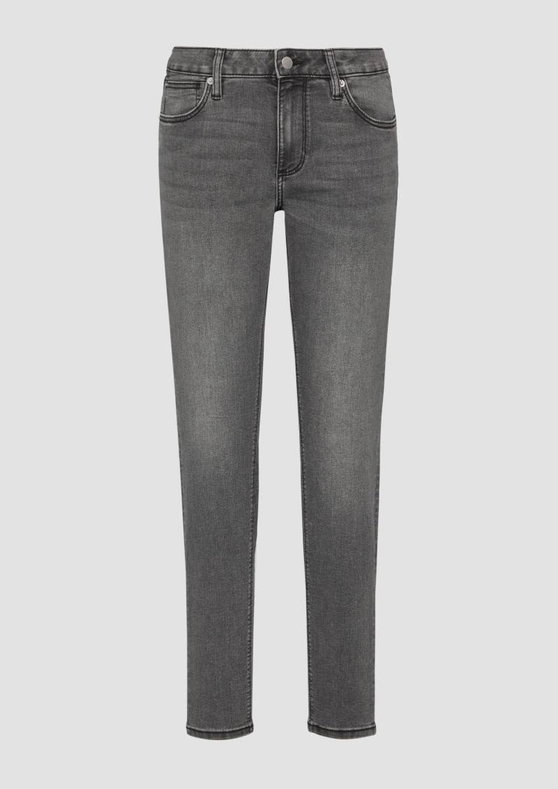 QS - Sadie / Skinny Fit / Mid Rise / Skinny Leg, Damen, grau von QS