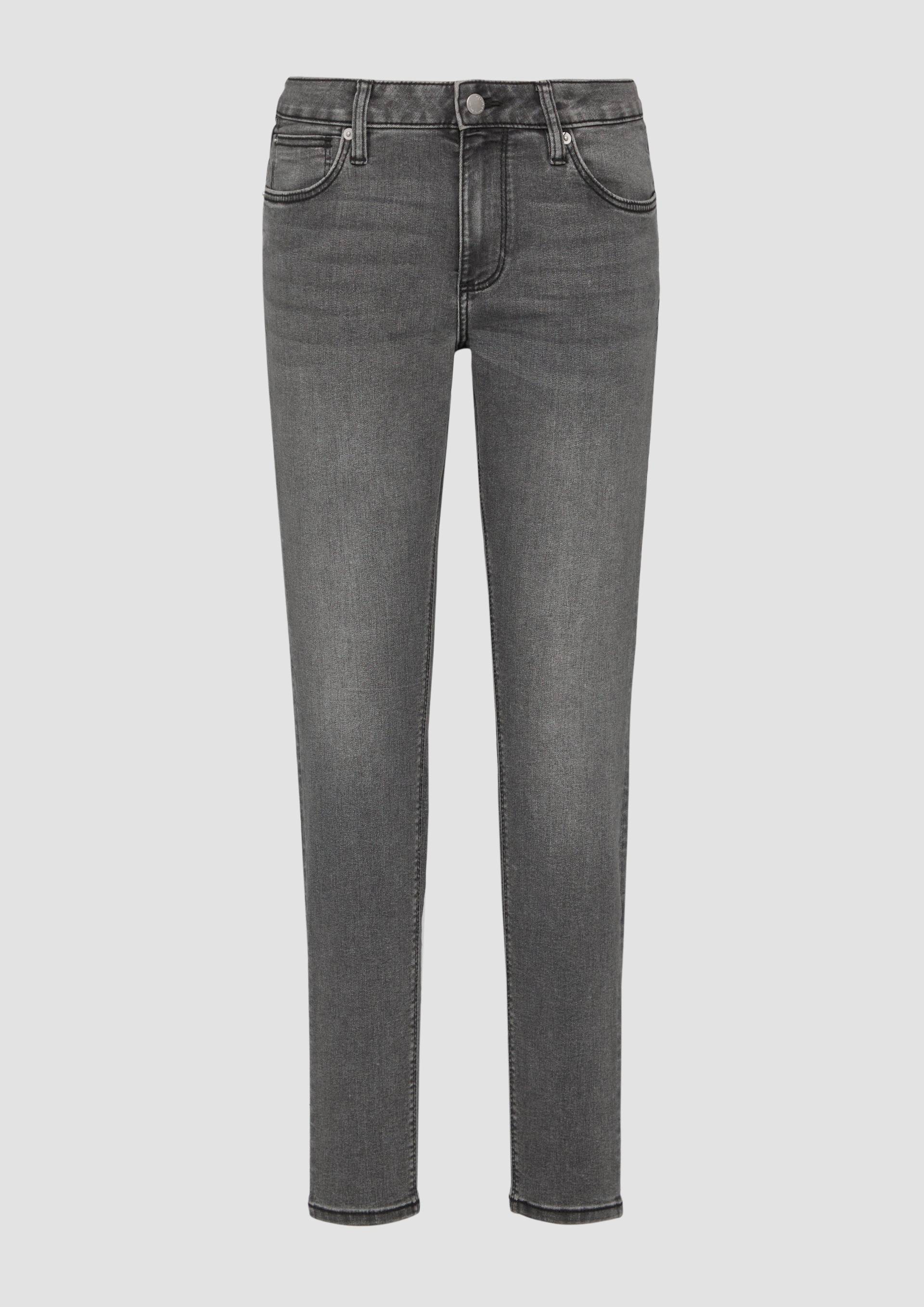 QS - Sadie / Skinny Fit / Mid Rise / Skinny Leg, Damen, grau von QS