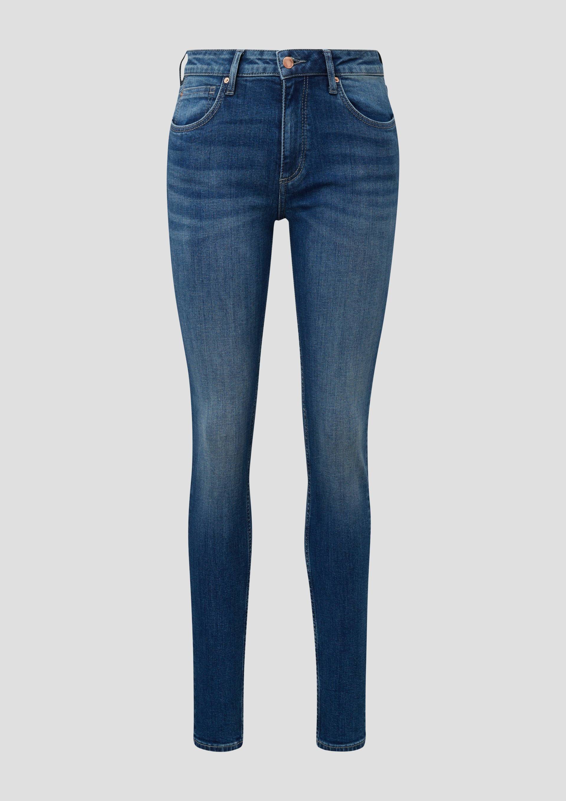 QS - Sadie Jeans / Skinny Fit / Mid Rise / Skinny Leg / Baumwollstretch, Damen, blau von QS