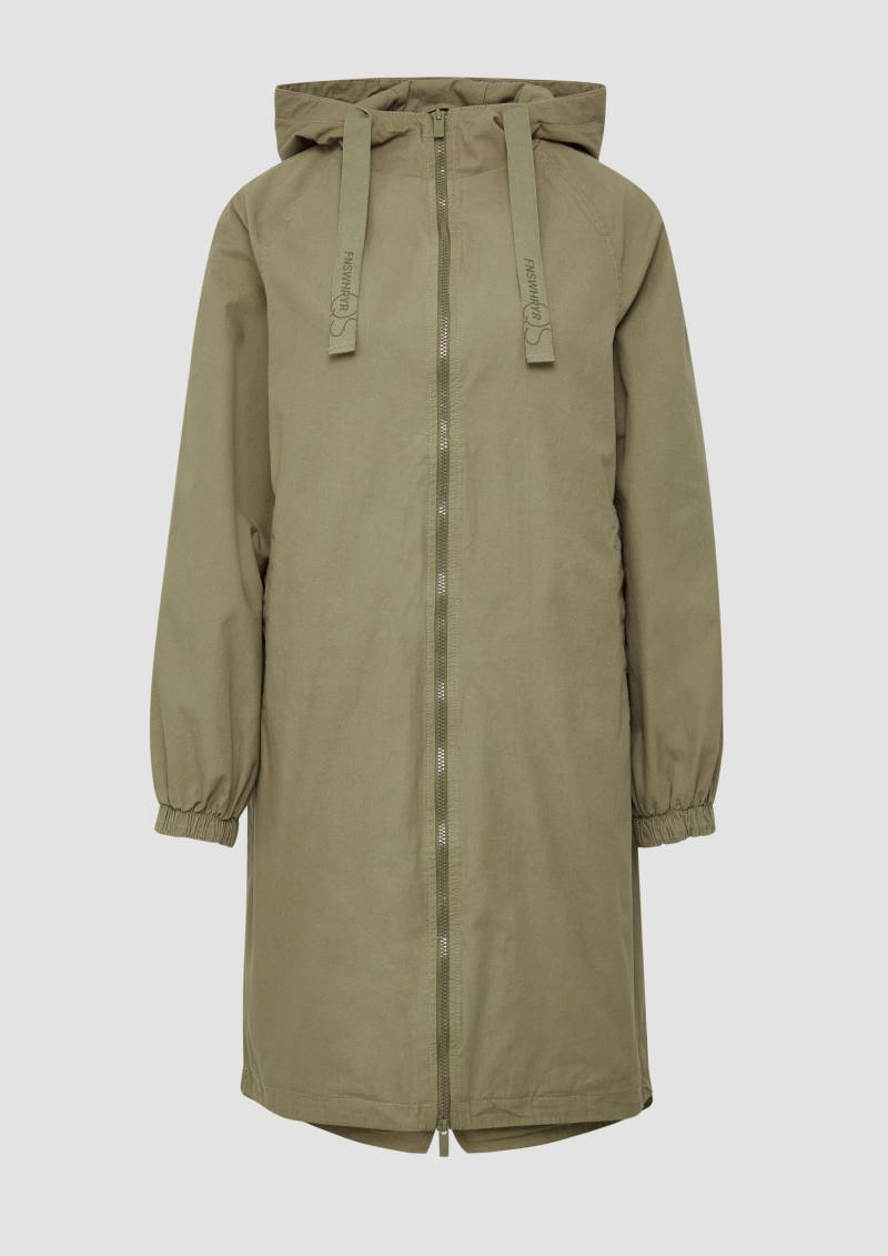 QS - Schlichter Parka aus Baumwolle, Damen, Grün QS - Schlichter Parka aus Baumwolle, Damen, Grün von QS