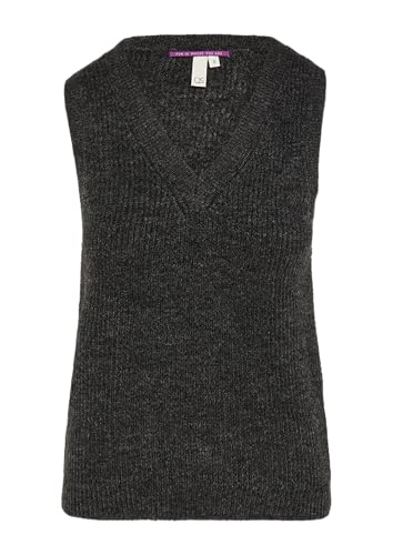 QS Schmaler Rippstrick-Pullunder dunkelgrau XXL von QS