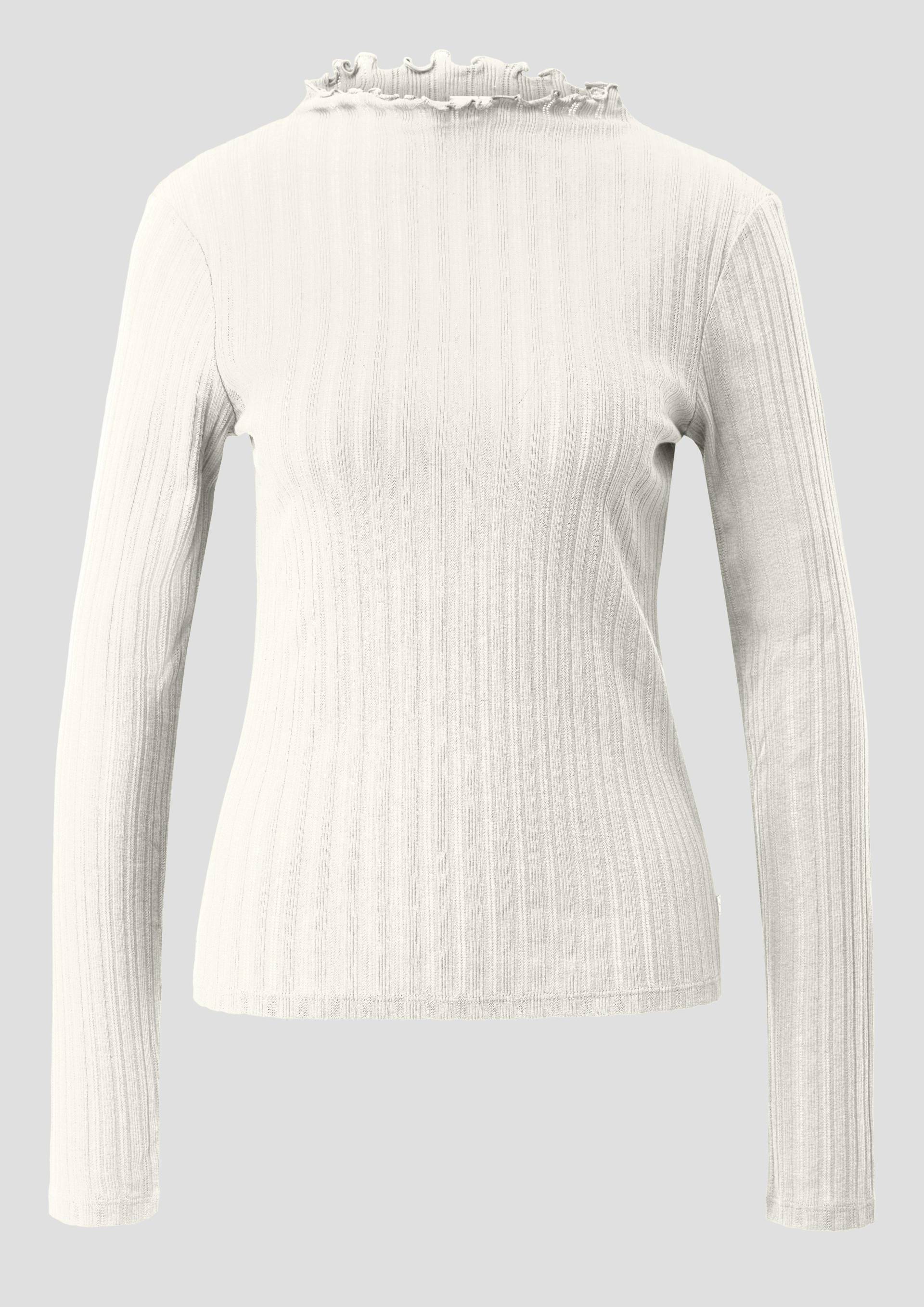 QS - Shirt mit Ajourmuster, Damen, creme QS - Shirt mit Ajourmuster, Damen, creme von QS
