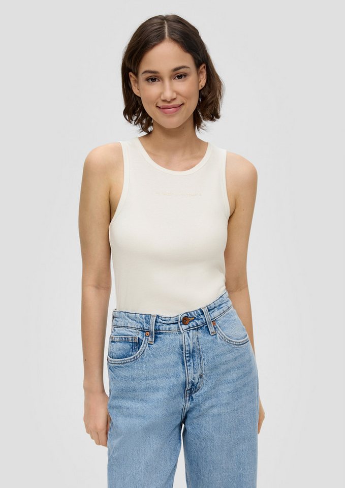 QS Muskelshirt T-Shirt Tanktop aus Rippware (1-tlg) von QS