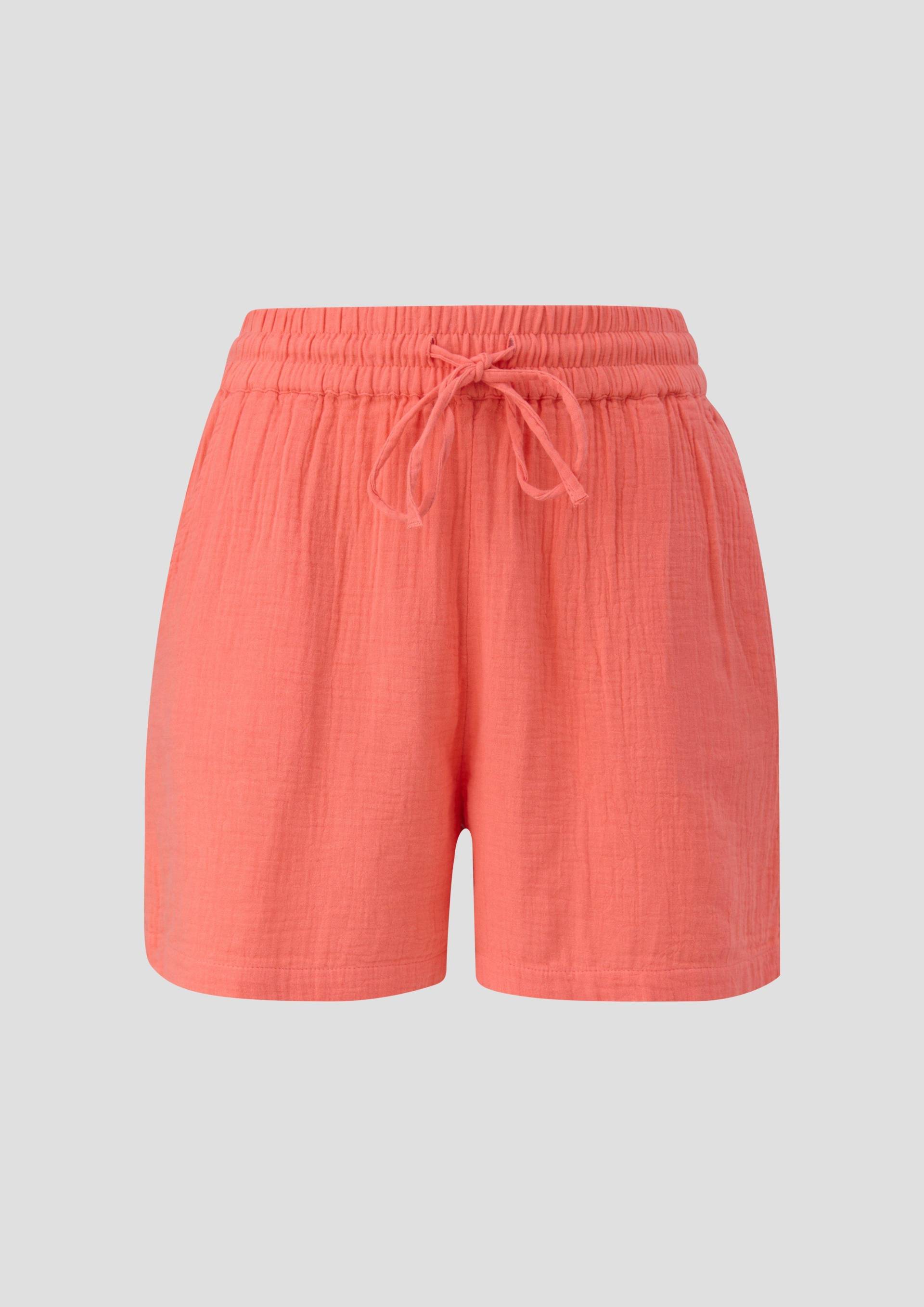 QS - Shorts aus Musselin, Damen, Orange von QS