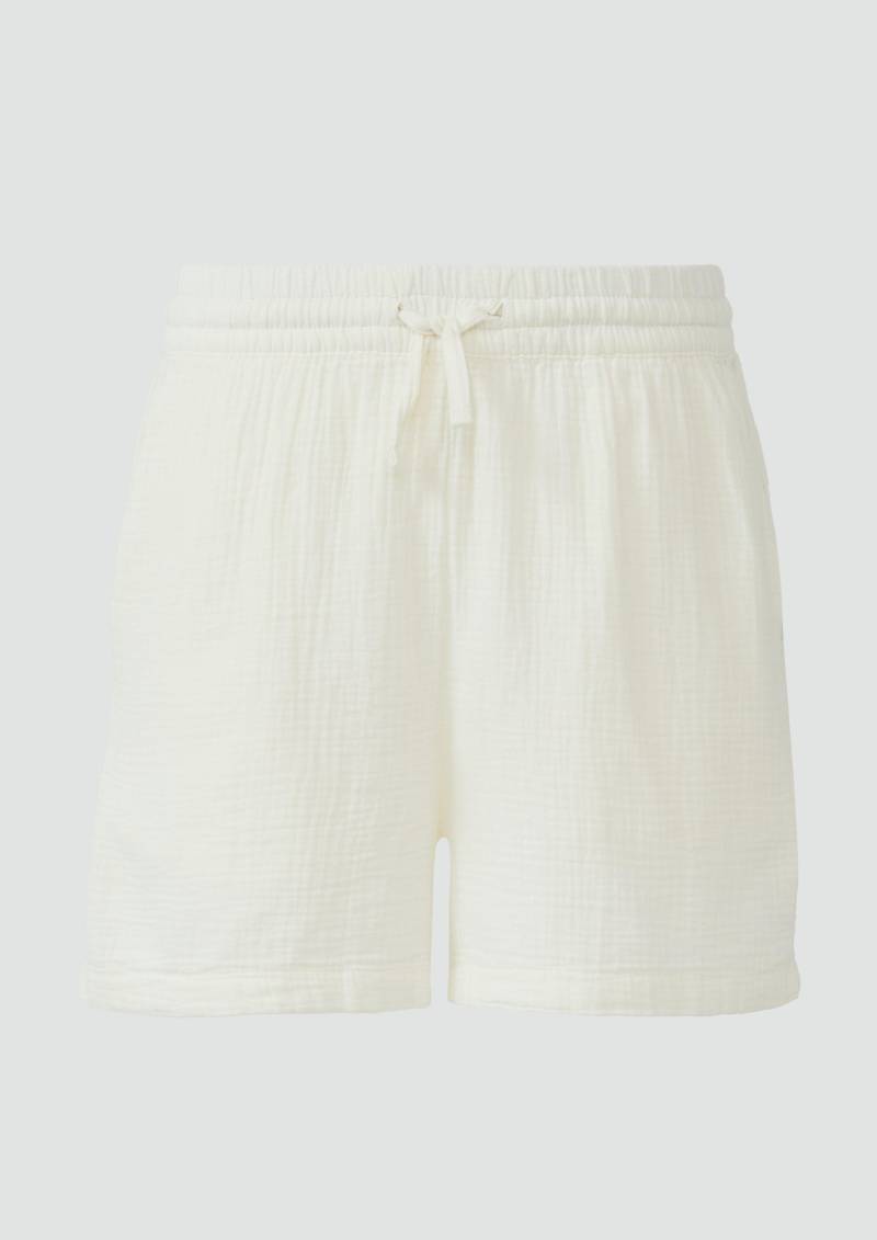 QS - Shorts aus Musselin, Damen, creme von QS