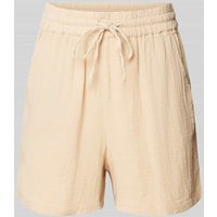 QS Shorts mit Strukturmuster in Beige, Größe 34 von QS