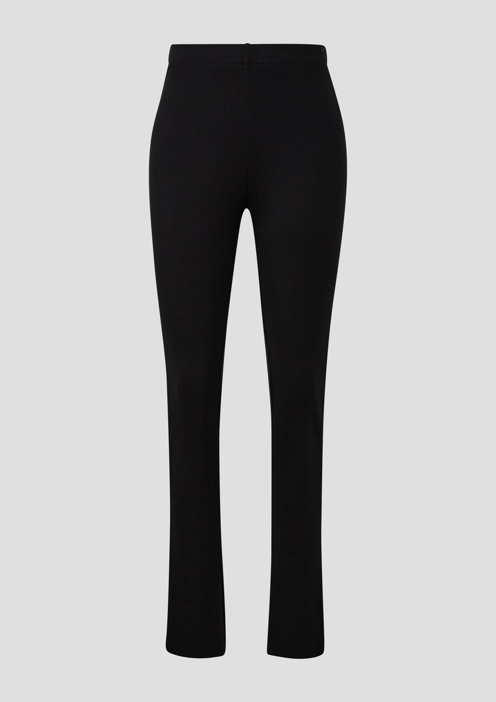 QS - Skinny: Leggings mit Rippstruktur, Damen, weiß|schwarz von QS