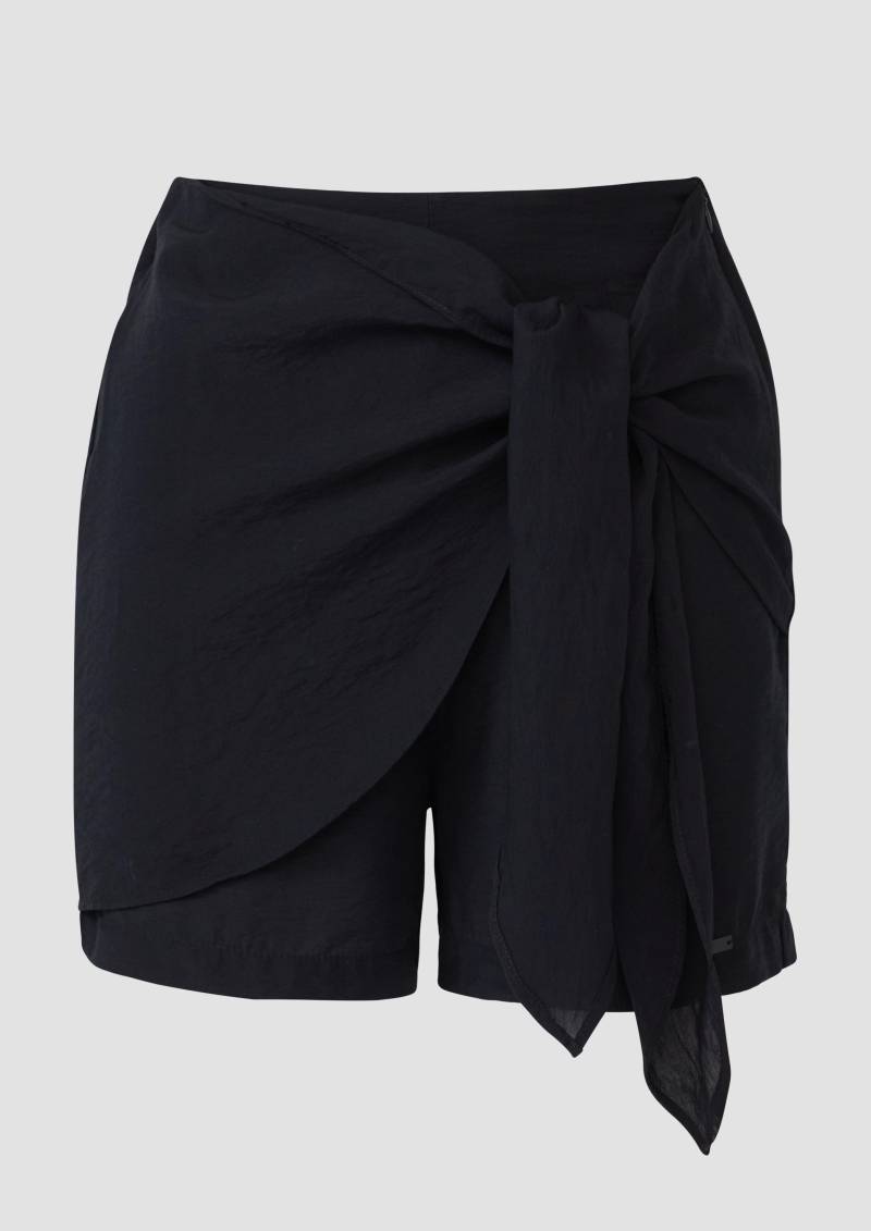 QS - Skort in leicht glänzender Optik, Damen, schwarz QS - Skort in leicht glänzender Optik, Damen, schwarz von QS