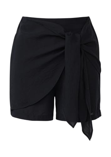 QS Skort in leicht glänzender Optik schwarz 40 von QS