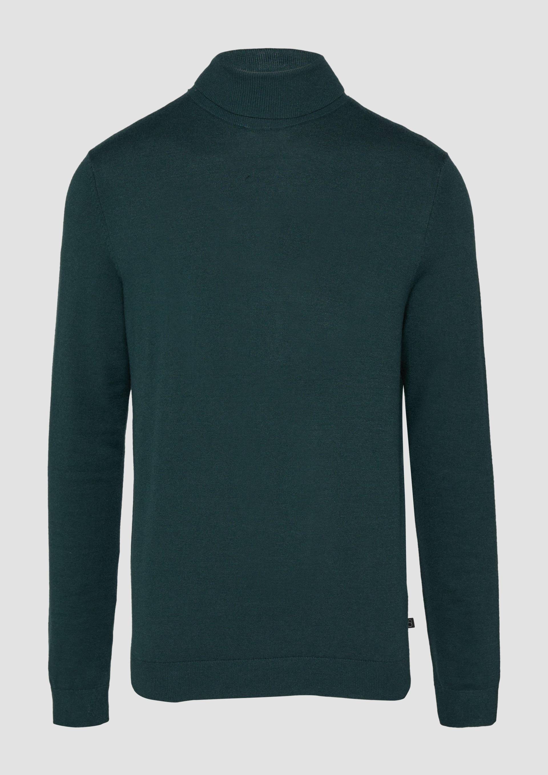 QS - Slim-Fit-Pullover mit Rollkragen, Herren, grün von QS