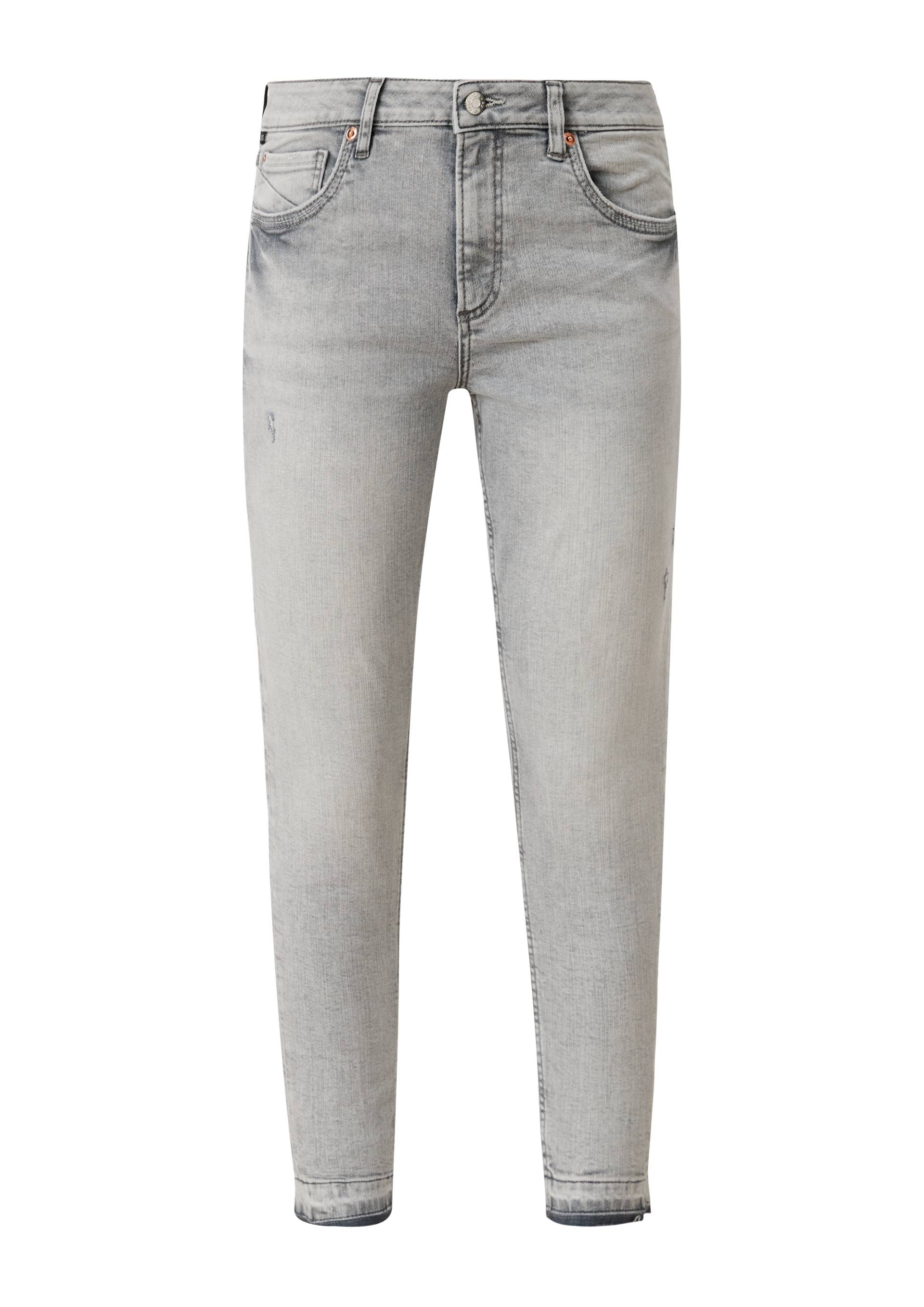 QS - Slim: Slim ankle leg-Jeans, Damen, grau von QS