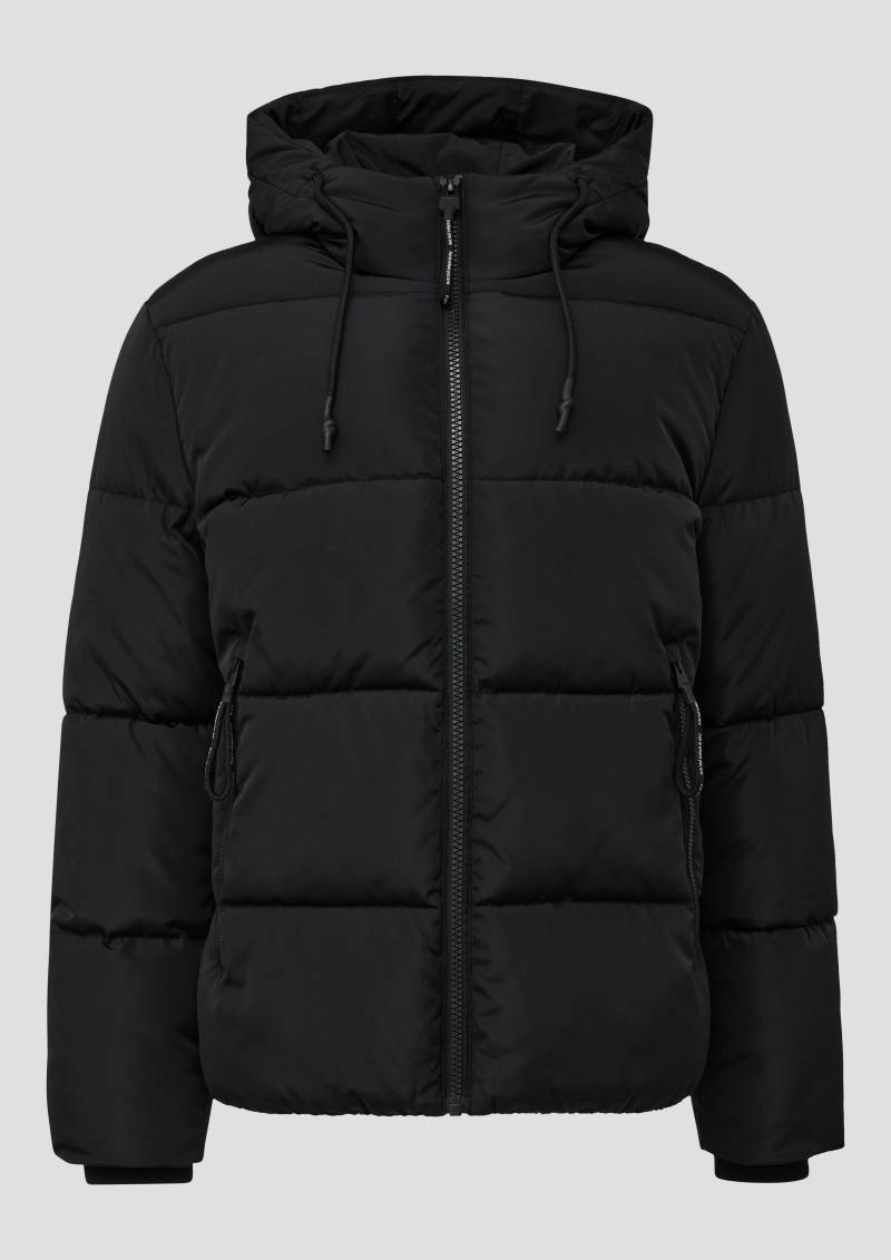 QS - Sportive Pufferjacke mit Reißverschlusstaschen, Herren, schwarz von QS