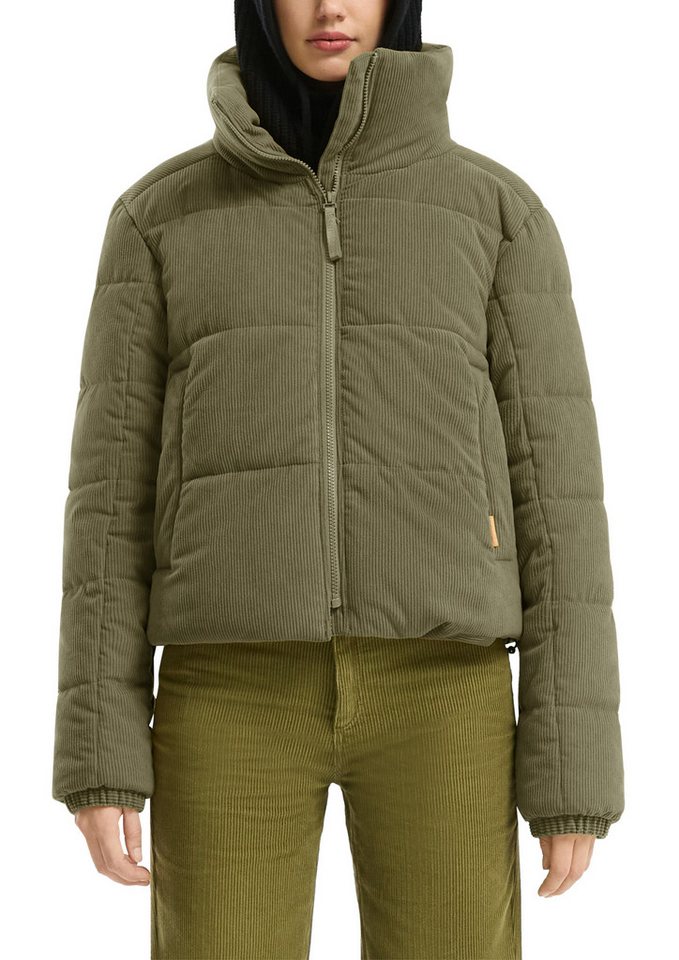 QS Steppjacke kurz, aus Cord und mit Stehkragen von QS