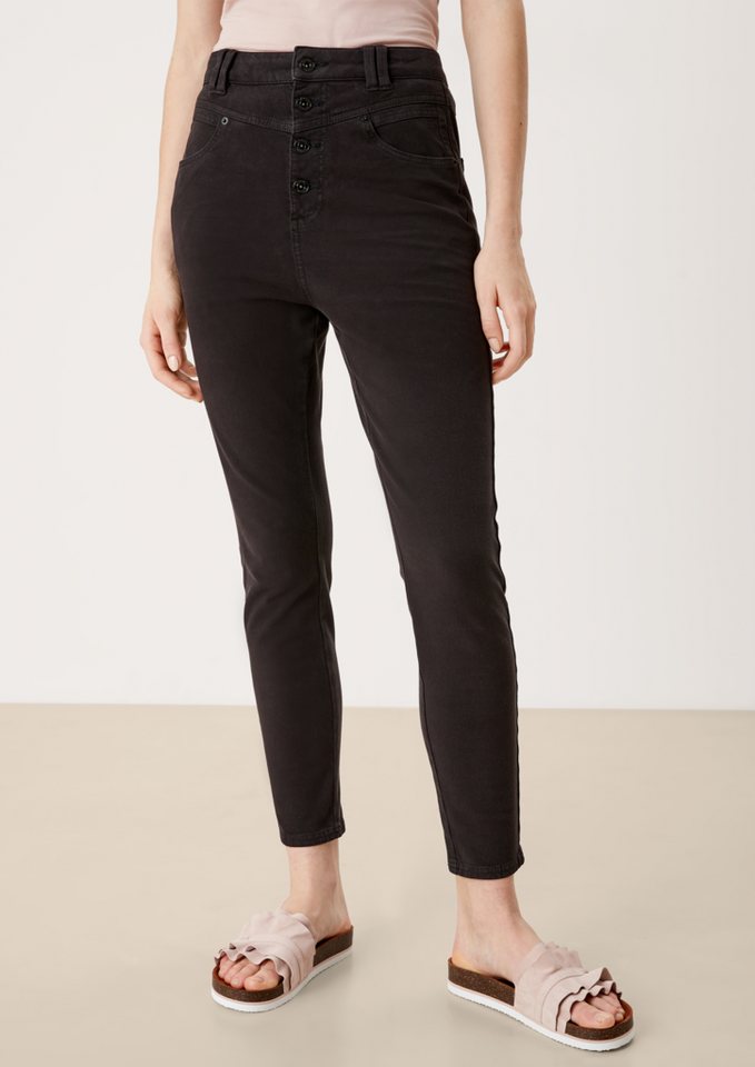 QS Stoffhose Skinny: Jeans mit Knopfleiste von QS
