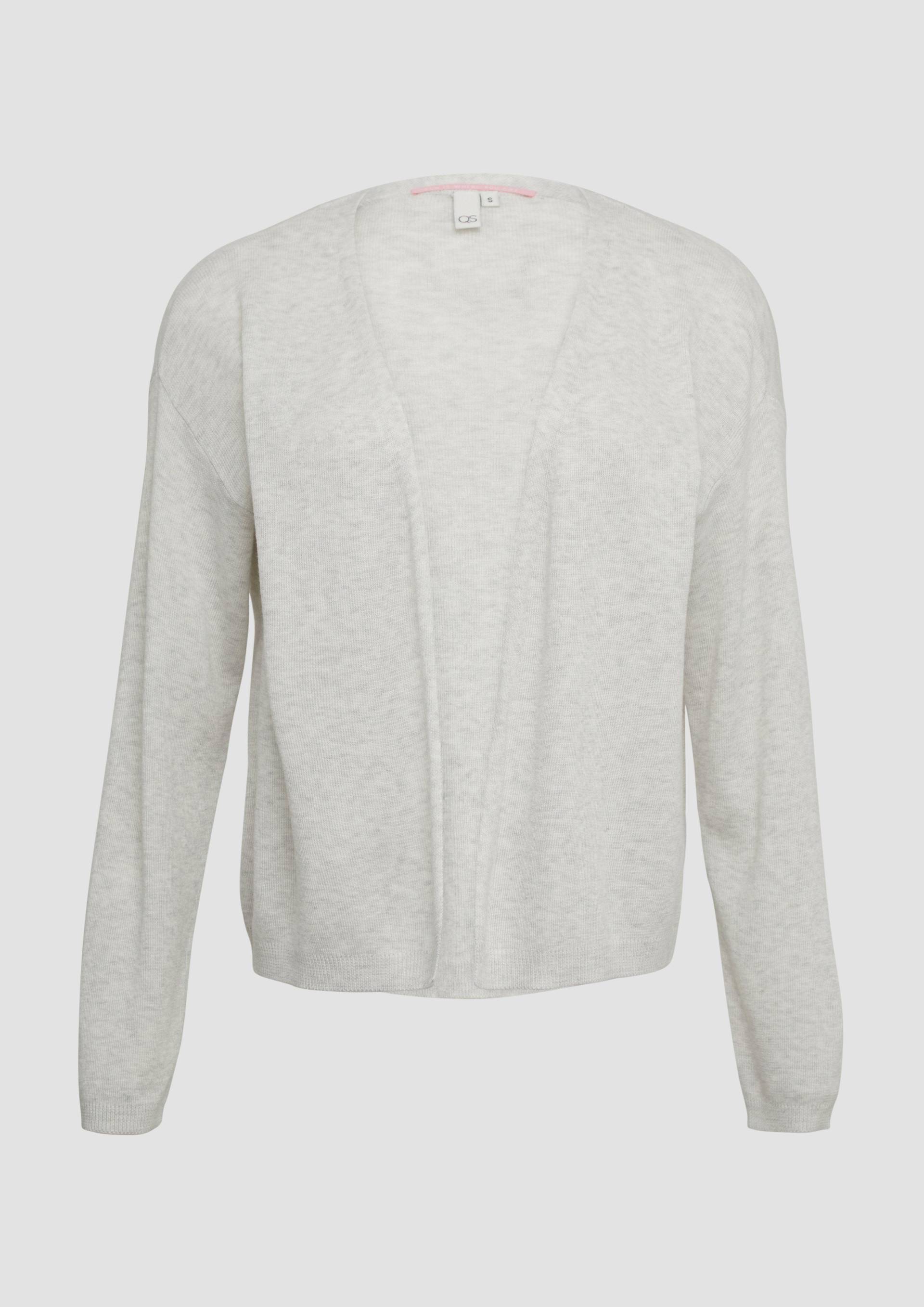 QS - Strickjacke mit überschnittener Schulter, Damen, creme von QS