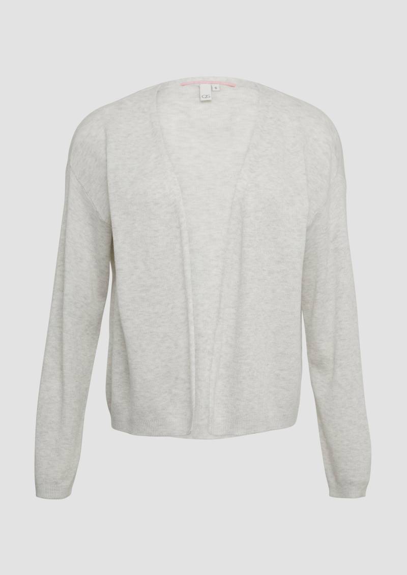 QS - Strickjacke mit überschnittener Schulter, Damen, creme von QS