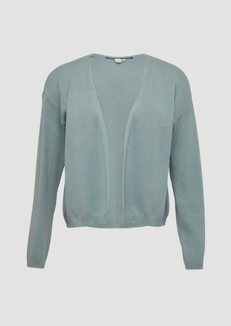 QS - Strickjacke mit überschnittener Schulter, Damen, grün QS - Strickjacke mit überschnittener Schulter, Damen, grün von QS