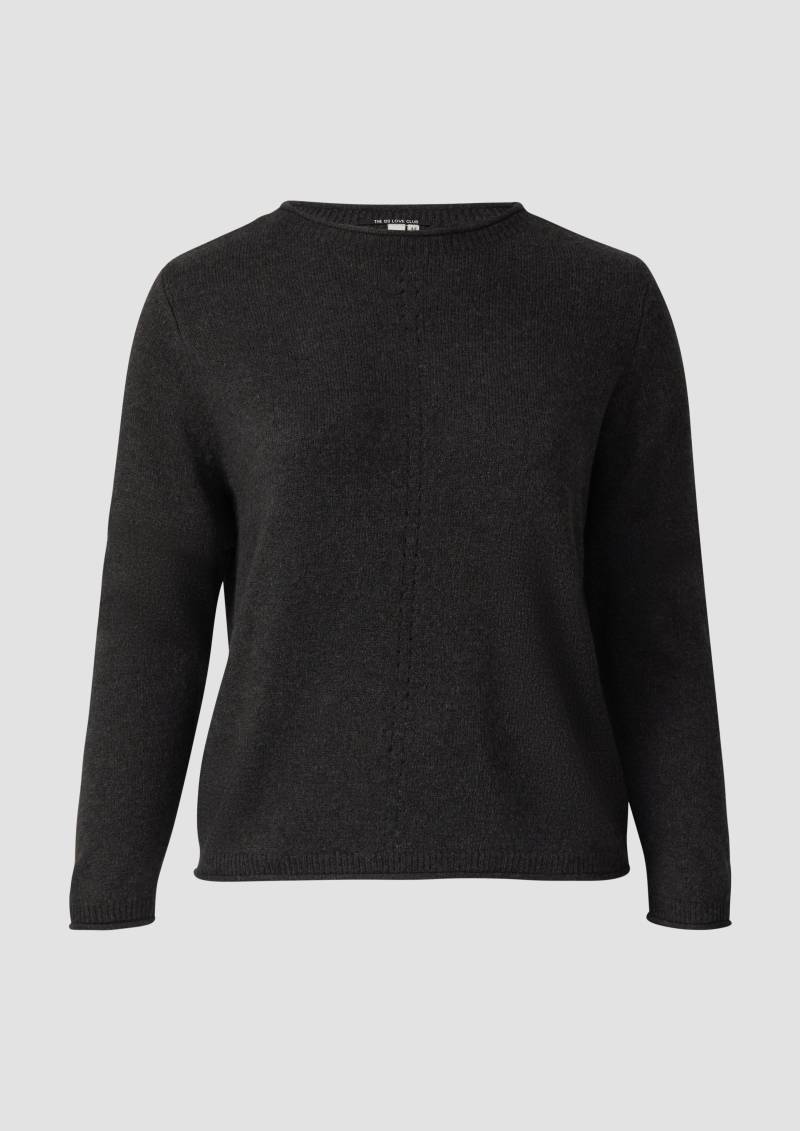 QS - Melierter Strickpullover, Damen, schwarz QS - Melierter Strickpullover, Damen, schwarz von QS