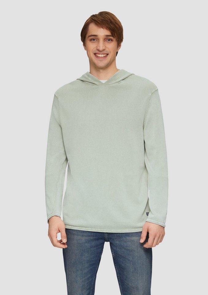 QS Strickpullover Kapuzenpullover aus Feinstrick in gewaschener Optik Garment Dye QS Strickpullover Kapuzenpullover aus Feinstrick in gewaschener Optik Garment Dye von QS