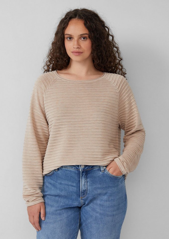 QS Strickpullover Pullover mit Strukturmuster aus Viskosemix von QS