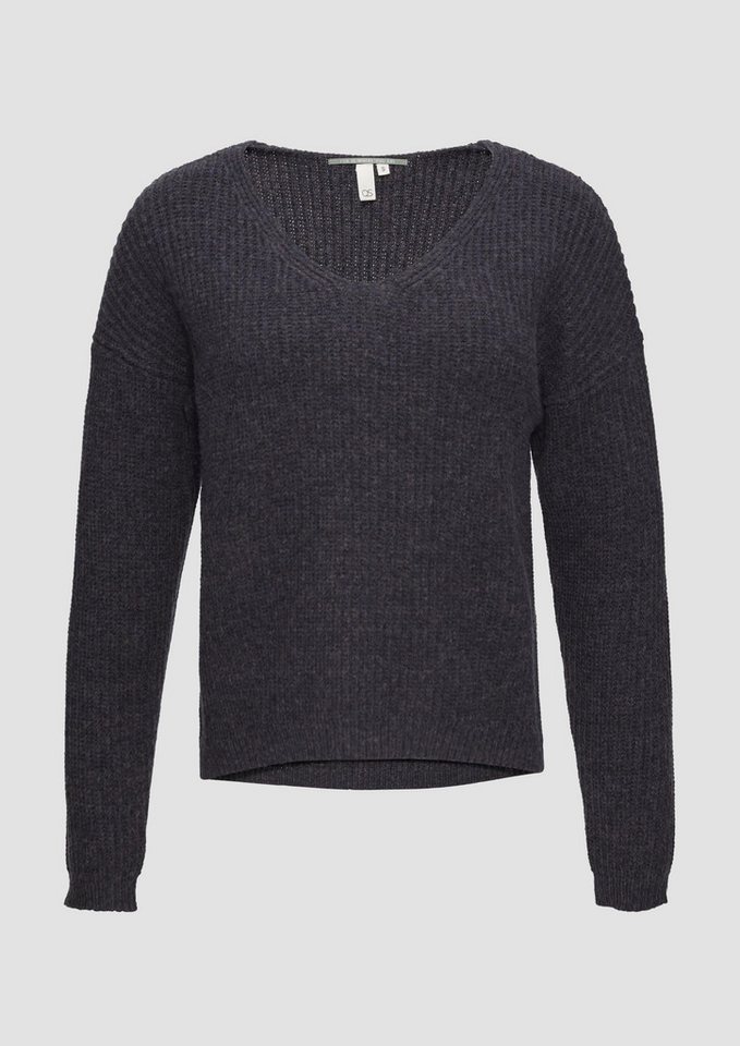 QS Strickpullover Pullover mit überschnittenen Schultern in Melange-Optik QS Strickpullover Pullover mit überschnittenen Schultern in Melange-Optik von QS