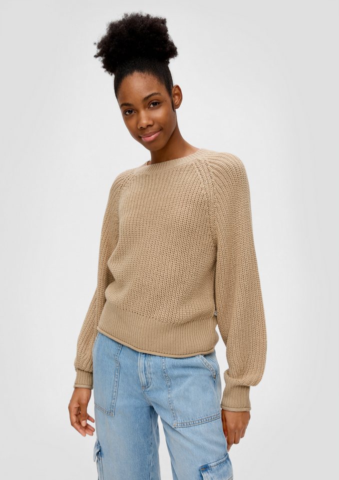 QS Strickpullover Strickpullover mit Ripp-Elementen von QS