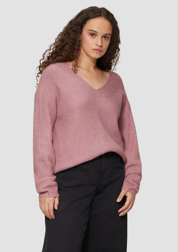 QS Strickpullover Weicher Pullover mit Rippstruktur von QS