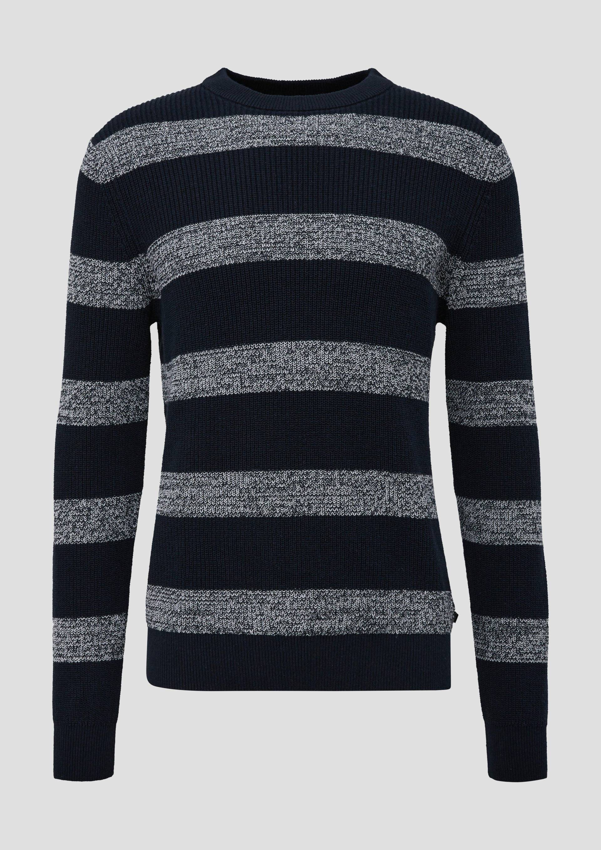 QS - Strickpullover aus Baumwolle, Herren, blau von QS