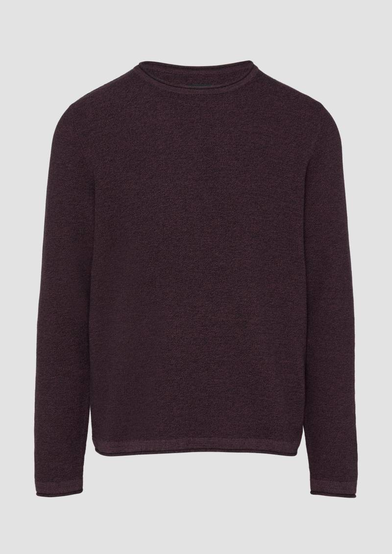 QS - Strickpullover aus Melangegarn, Herren, lila von QS