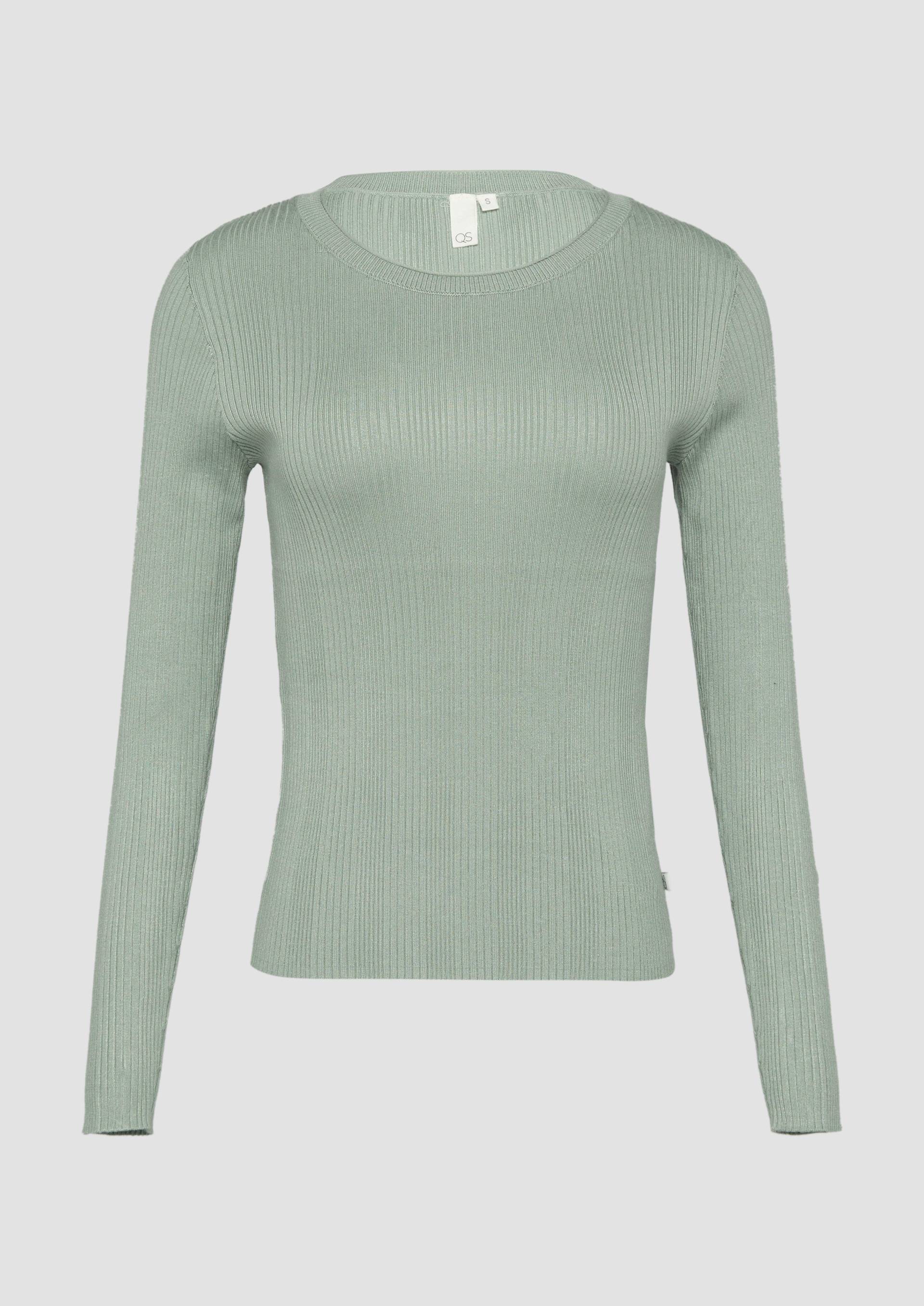 QS - Strickpullover aus Viskosemix, Damen, grün von QS
