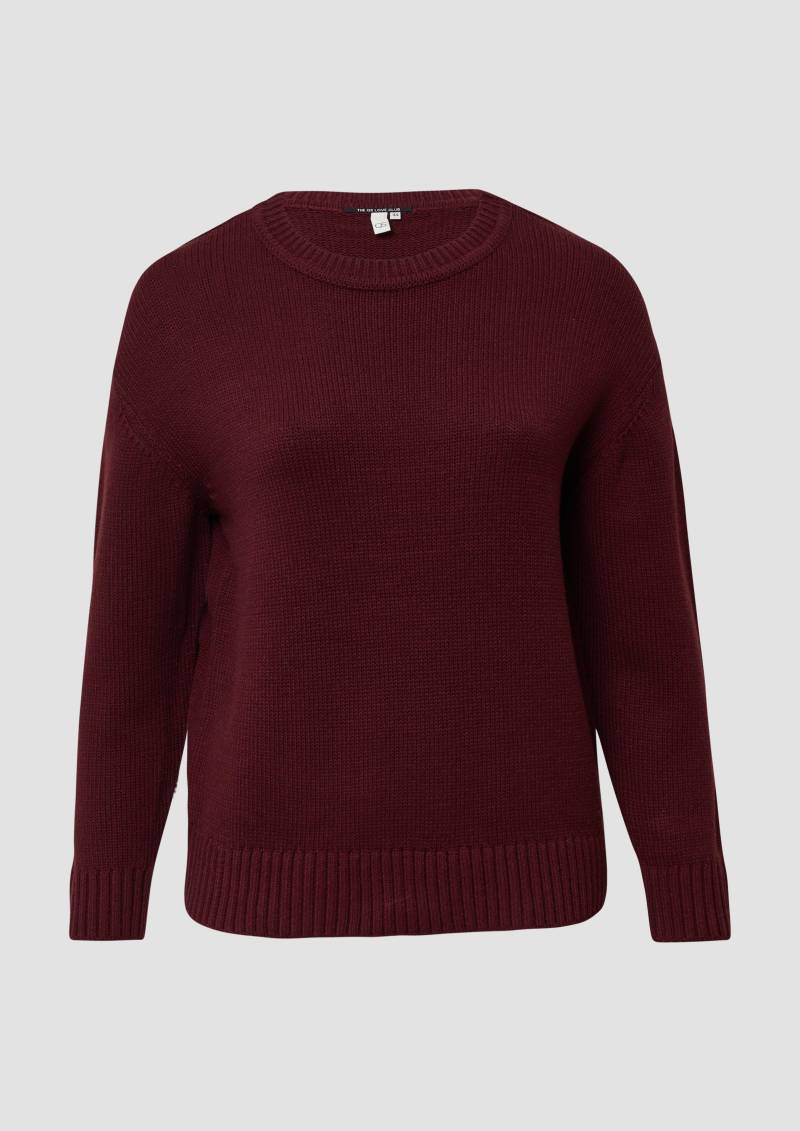 QS - Strickpullover aus weicher Baumwollmischung, Damen, rot von QS