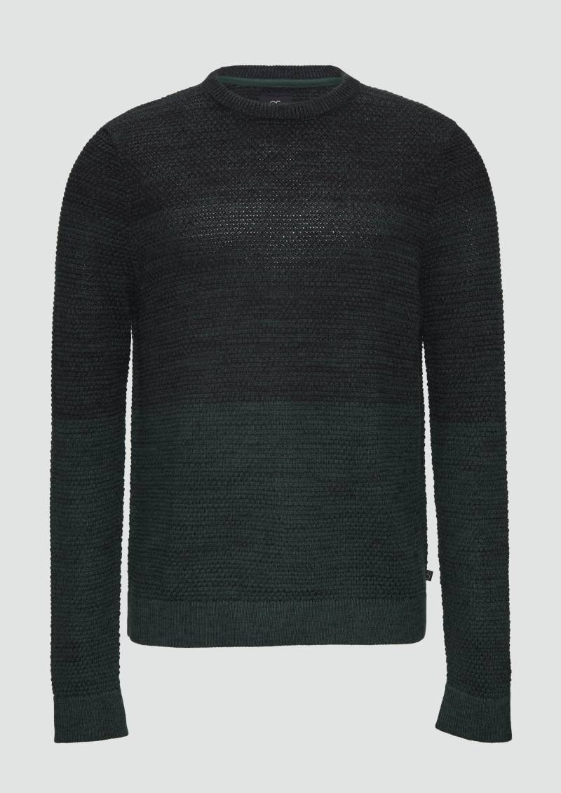 QS - Strickpullover in melierter Streifenoptik, Herren, grün QS - Strickpullover in melierter Streifenoptik, Herren, grün von QS