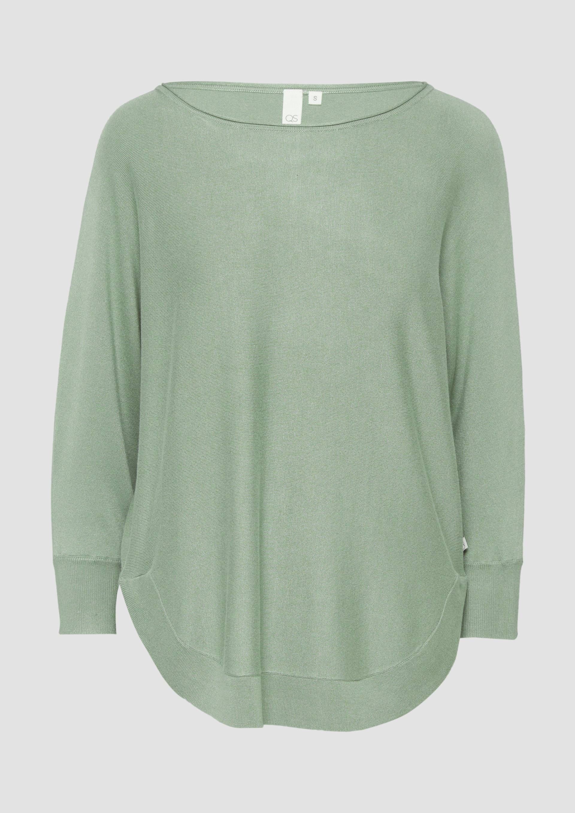 QS - Strickpullover mit Fledermausärmeln, Damen, grün von QS