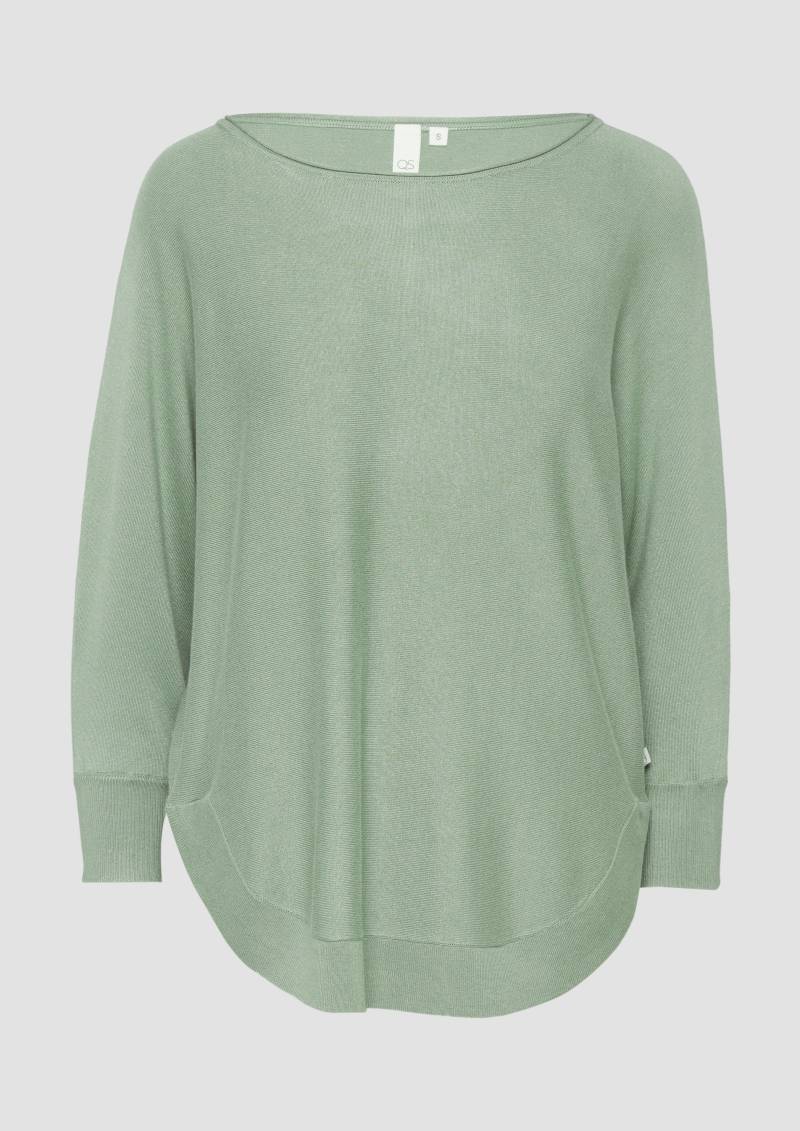 QS - Strickpullover mit Fledermausärmeln, Damen, grün von QS
