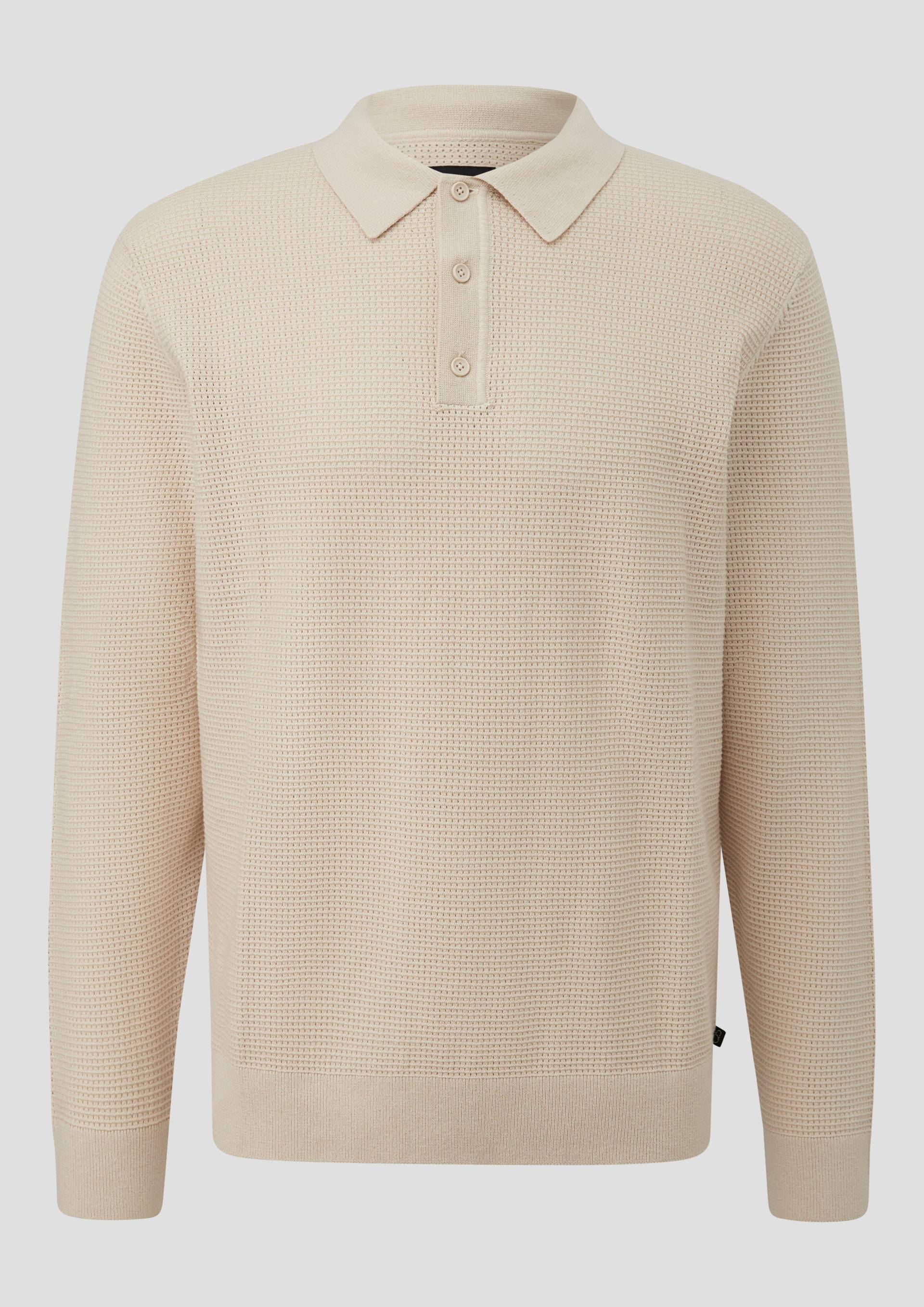 QS - Strickpullover mit Polokragen, Herren, Beige QS - Strickpullover mit Polokragen, Herren, Beige von QS