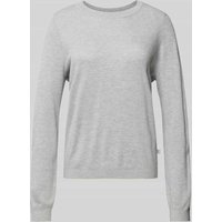 QS Strickpullover mit Puffärmeln in Hellgrau, Größe XXL von QS